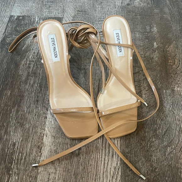 Steve Madden Camel Strappy Heels - Picture 1 of 7